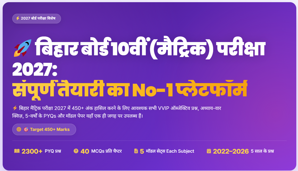 Bihar Board Class 10th: Sankalp Test Series 2027